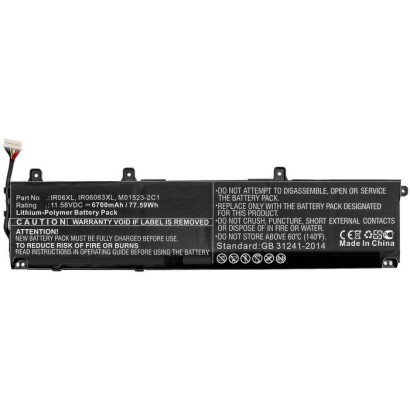 MBXHP-BA0285 CoreParts Laptop Batteria for HP 77.59Wh Li-Polymer 11.58V 6700mAh for HP ZBook Power G7 HPZ700NB IR06083XL IR06XL 