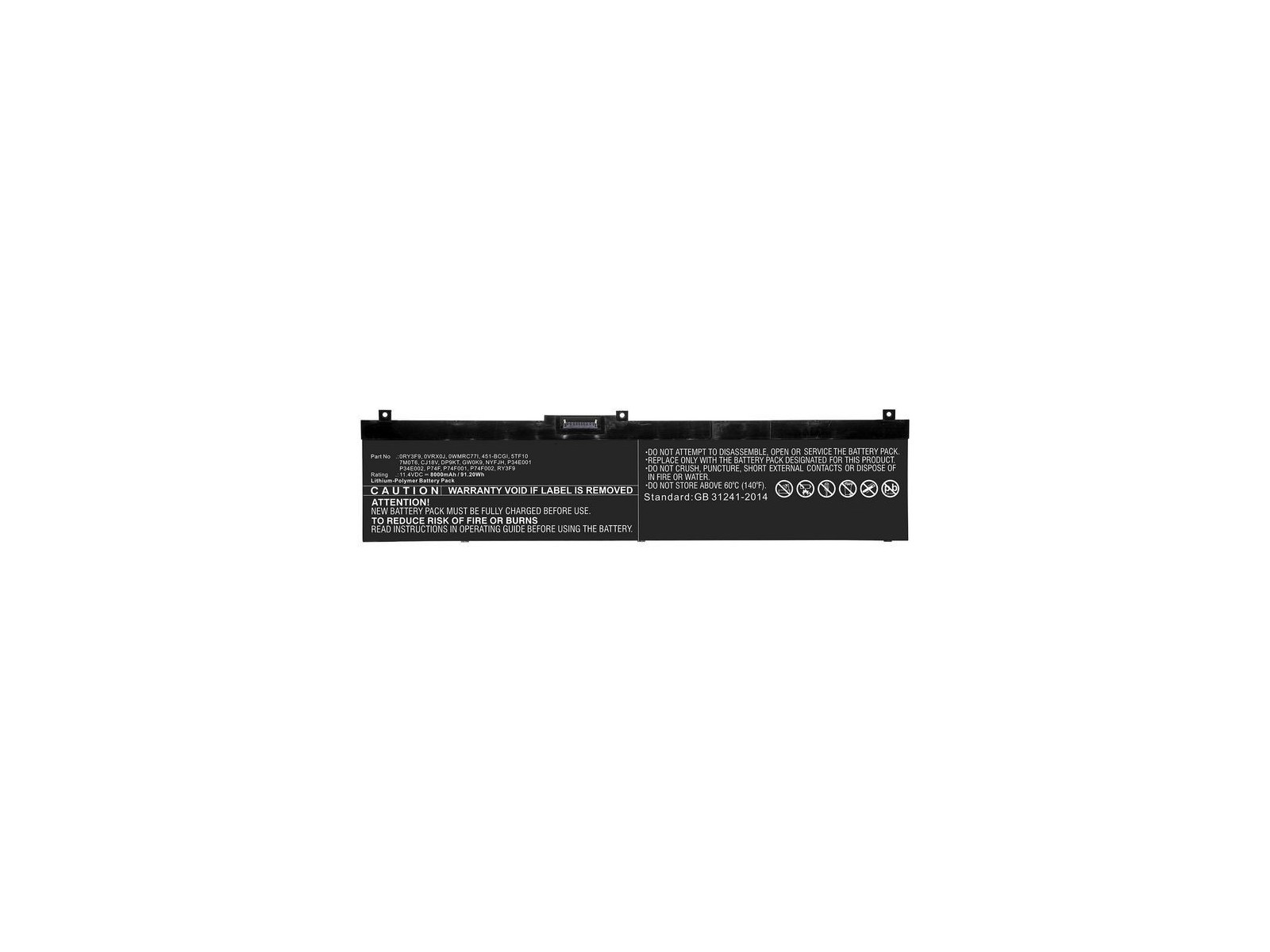MBXDE-BA0217 CoreParts Laptop Batteria for Dell 69Wh Li-Pol 11.55V 6000mAh Black for Dell Notebook Laptop Precision 7330 Precisi MBXDE-BA0217 CoreParts Laptop Batteria for Dell 69Wh Li-Pol 11.55V 6000mAh Black for Dell Notebook Laptop Precision 7330 Precisi