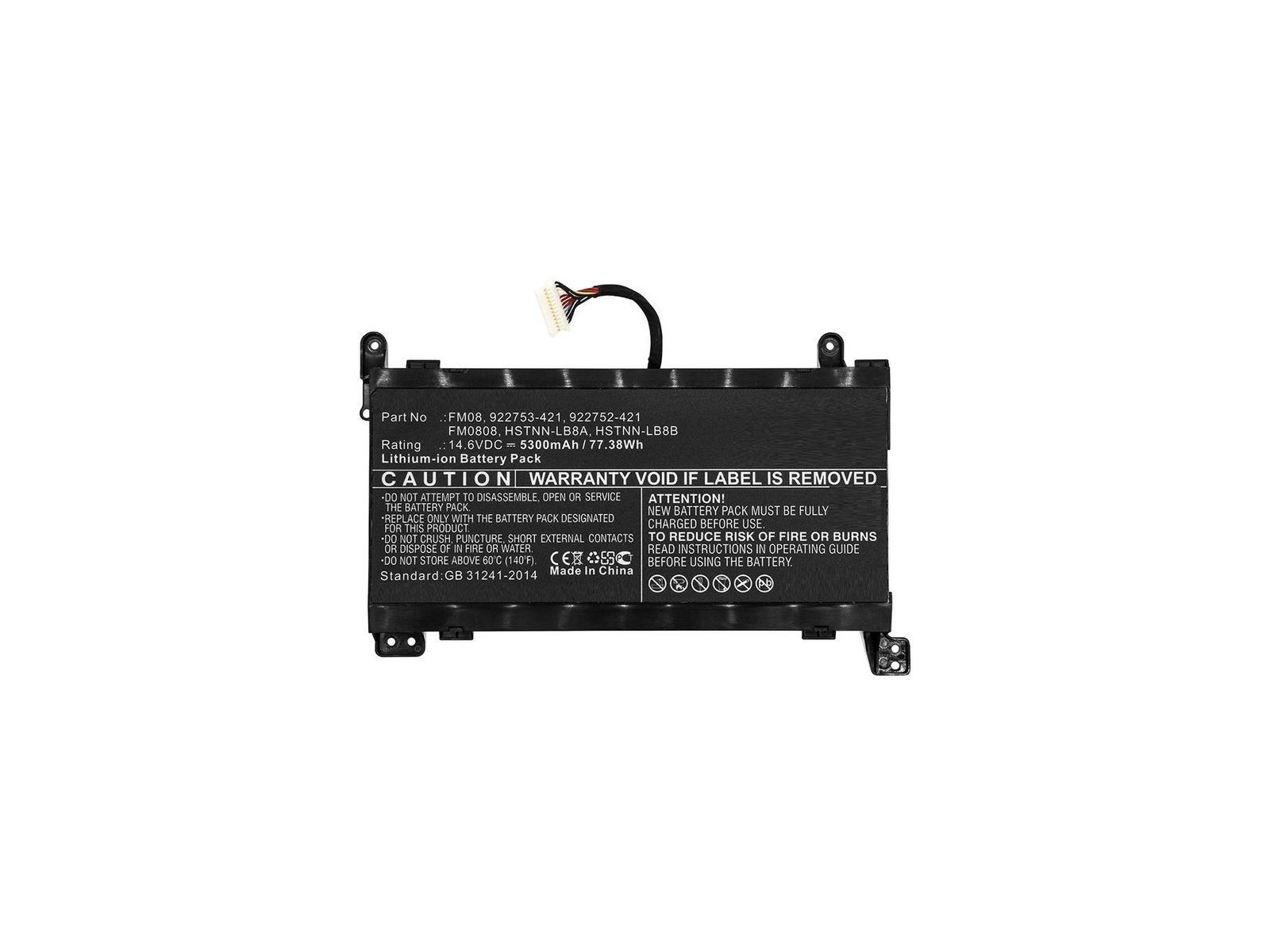 MBXHP-BA0219 CoreParts Laptop Batteria for HP 77WH Li-ion 14.6V 5.3Ah with 16pins connector for Omen 17-AN Omen 17-AN003NI Omen MBXHP-BA0219 CoreParts Laptop Batteria for HP 77WH Li-ion 14.6V 5.3Ah with 16pins connector for Omen 17-AN Omen 17-AN003NI Omen