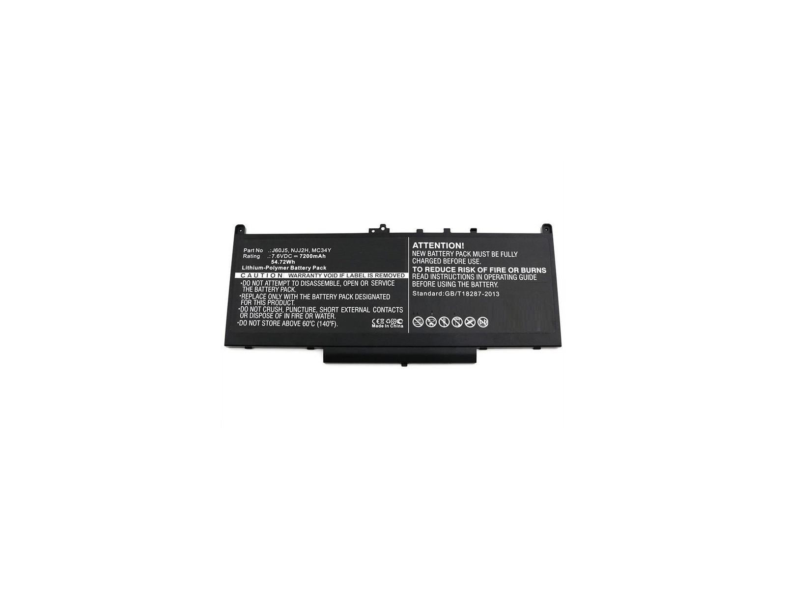 MBXDE-BA0127 CoreParts Laptop Batteria for Dell 55Wh Li-Pol 7.6V 7200mAh Black Latitude 12 E7270 Latitude 12 E7470 J60J5 MC34Y 2 MBXDE-BA0127 CoreParts Laptop Batteria for Dell 55Wh Li-Pol 7.6V 7200mAh Black Latitude 12 E7270 Latitude 12 E7470 J60J5 MC34Y 2