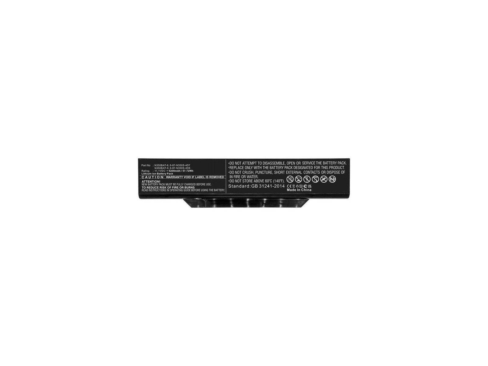 MBXCL-BA0035 CoreParts Batteria for Clevo Notebook Laptop 57.72Wh Li-ion 11.1V 5200mAh Black for B519II(47781)(N350TW) B519II(N3 MBXCL-BA0035 CoreParts Batteria for Clevo Notebook Laptop 57.72Wh Li-ion 11.1V 5200mAh Black for B519II(47781)(N350TW) B519II(N3