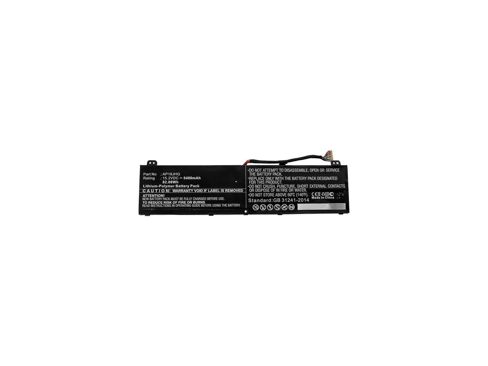 MBXAC-BA0111 CoreParts Laptop Batteria for Acer 82.08Wh Li-Polymer 15.2V 5400mAh for Acer ConceptD 7 CN715-71 ConceptD 7 CN715-7 MBXAC-BA0111 CoreParts Laptop Batteria for Acer 82.08Wh Li-Polymer 15.2V 5400mAh for Acer ConceptD 7 CN715-71 ConceptD 7 CN715-7