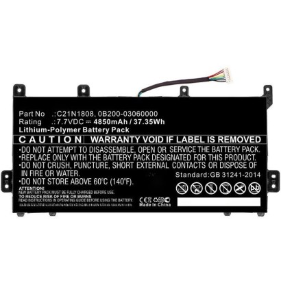 MBXAS-BA0258 CoreParts Laptop Batteria for Asus 37.35Wh Li-Polymer 7.7V 4850mAh for Asus C423 C423NA C423NA-0031AN4200 AUC423NB 