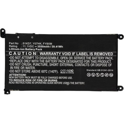 MBXDE-BA0194 CoreParts Laptop Batteria for Dell 37.7Wh Li-ion 11.1V 3400mAh Black for Dell Notebook Laptop Chromebook 11 3100 Ch