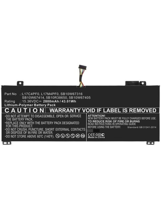 MBXLE-BA0236 CoreParts Laptop Batteria for Lenovo 43.01Wh Li-Pol 15.36V 2800mAh Black for Lenovo Notebook Laptop xiaoxin Air 13 