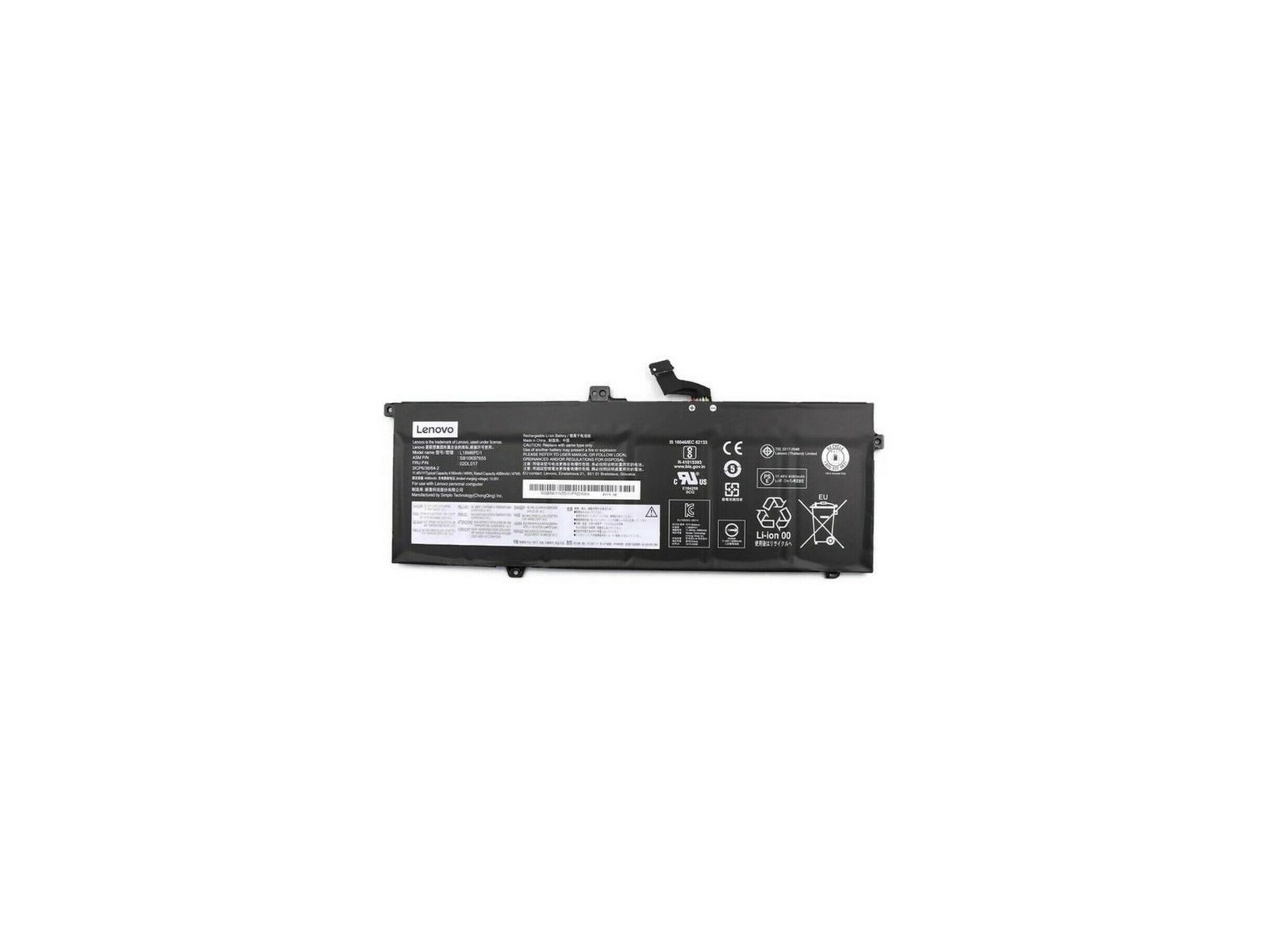 5B10W51841 Lenovo Internal lithium-ion Batteria 6-cell design 48Wh capacity 11.4V voltage compatible with Lenovo ThinkPad system 5B10W51841 Lenovo Internal lithium-ion Batteria 6-cell design 48Wh capacity 11.4V voltage compatible with Lenovo ThinkPad system
