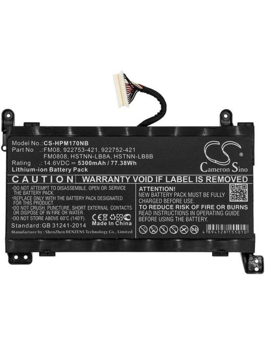MBXHP-BA0214 CoreParts Laptop Batteria for HP 77WH Li-ion 14.6V 5.3Ah with 12pins connector for Omen 17-AN Omen 17-AN003NI Omen 