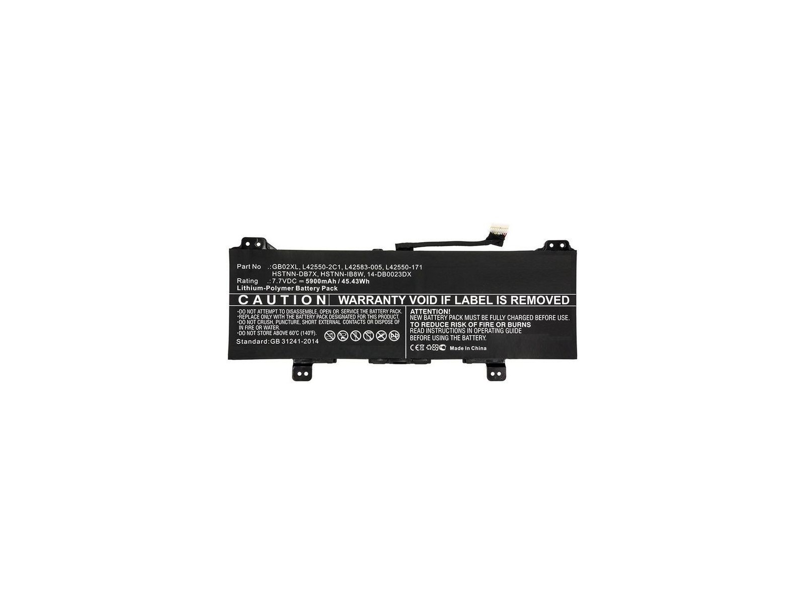 MBXHP-BA0215 CoreParts Laptop Batteria for HP 45WH Li-ion 7.7V 5.9Ah Chromebook X360 11 14-DB0023DX GB02XL HSTNN-DB7X MBXHP-BA0215 CoreParts Laptop Batteria for HP 45WH Li-ion 7.7V 5.9Ah Chromebook X360 11 14-DB0023DX GB02XL HSTNN-DB7X