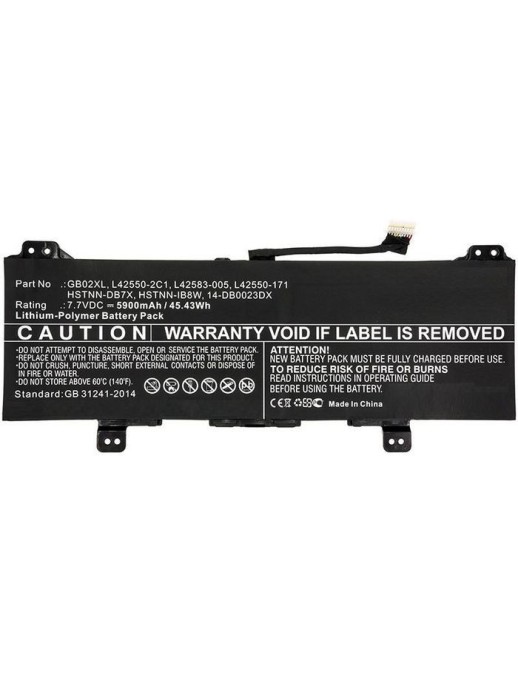 MBXHP-BA0215 CoreParts Laptop Batteria for HP 45WH Li-ion 7.7V 5.9Ah Chromebook X360 11 14-DB0023DX GB02XL HSTNN-DB7X