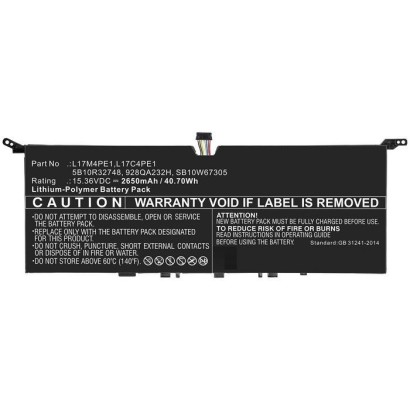 MBXLE-BA0262 CoreParts Laptop Batteria for Lenovo 38Wh Li-Pol 14.8V 2600mAh Black for Lenovo Notebook Laptop IdeaPad 730S 13 Ide