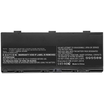 MBXLE-BA0259 CoreParts Laptop Batteria for Lenovo 88.92Wh Li-ion 11.4V 7800mAh Black for Lenovo Notebook Laptop Thinkpad P52 Thi