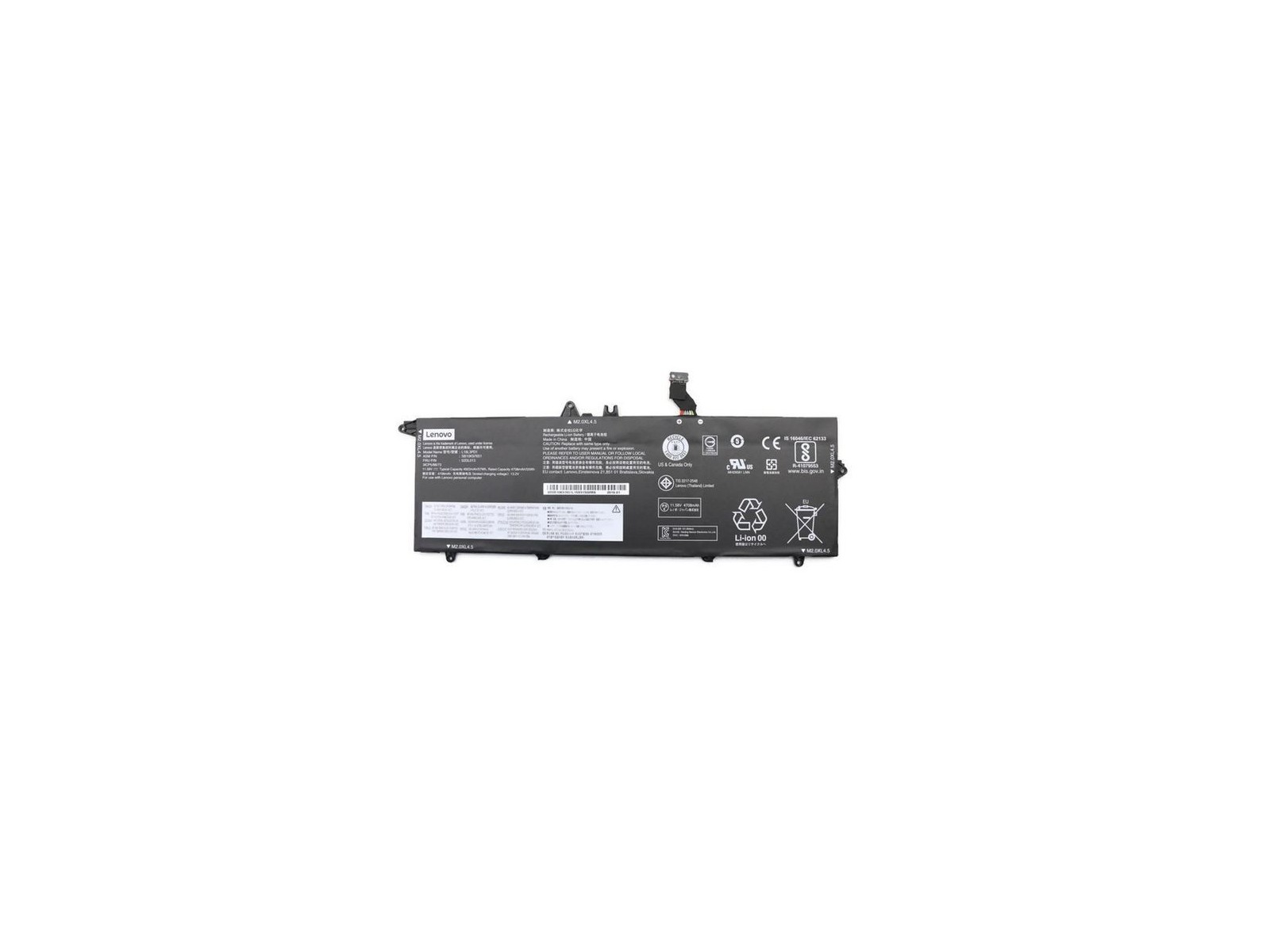 5B10W13910 Lenovo Internal lithium-ion Batteria 57Wh capacity 3 cells designed for Lenovo ThinkPad systems SMP technology. FRU5B 5B10W13910 Lenovo Internal lithium-ion Batteria 57Wh capacity 3 cells designed for Lenovo ThinkPad systems SMP technology. FRU5B