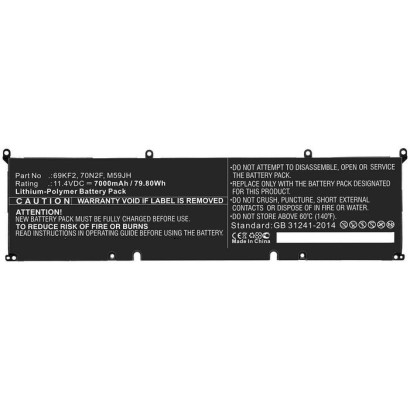 MBXDE-BA0209 CoreParts Laptop Batteria for Dell 69Wh Li-Pol 11.55V 6000mAh Black for Dell Notebook Laptop Alienware M15 2020 ALW
