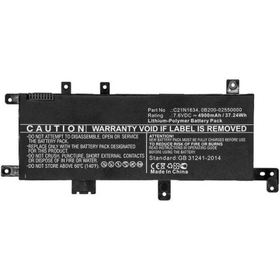 MBXAS-BA0244 CoreParts Laptop Batteria for Asus 37.24Wh Li-Pol 7.6V 4900mAh Black for Asus Notebook Laptop A580B A580UBA7100 A58