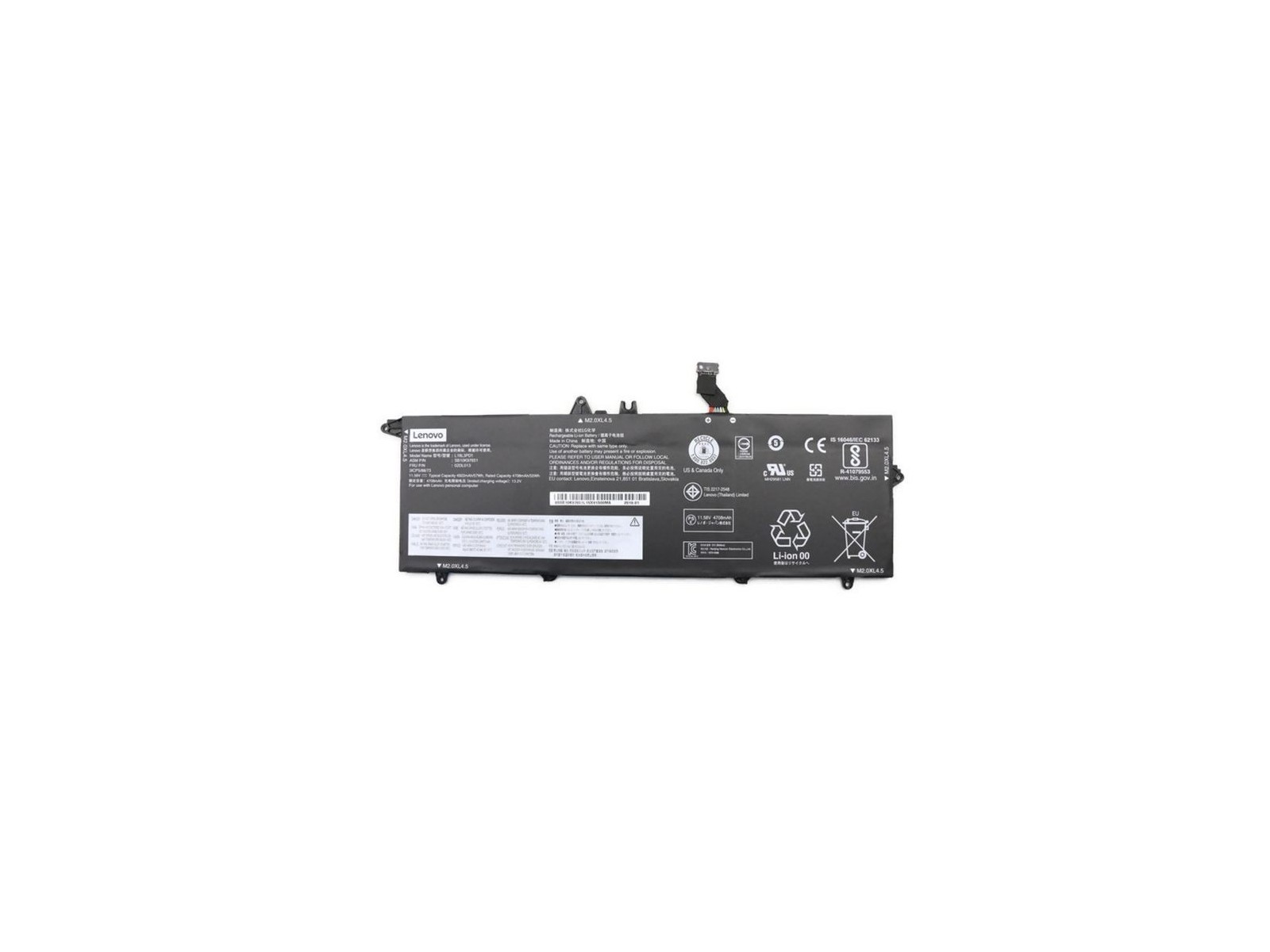 02DL016 Lenovo Lithium-Ion Batteria 57Wh capacity designed for compatibility with Lenovo systems lightweight at 0.3 kg. FRU02DL0 02DL016 Lenovo Lithium-Ion Batteria 57Wh capacity designed for compatibility with Lenovo systems lightweight at 0.3 kg. FRU02DL0