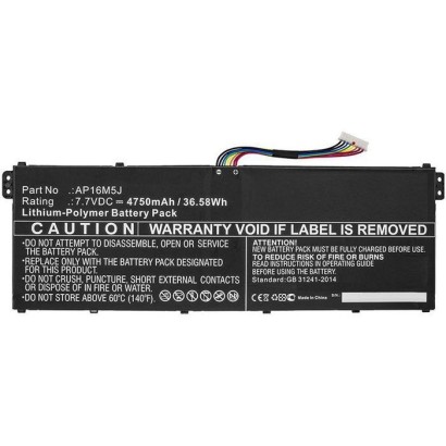 MBXAC-BA0087 CoreParts Laptop Batteria for Acer 36.6Wh Li-ion 7.7V 4.45Ah AP16M5J