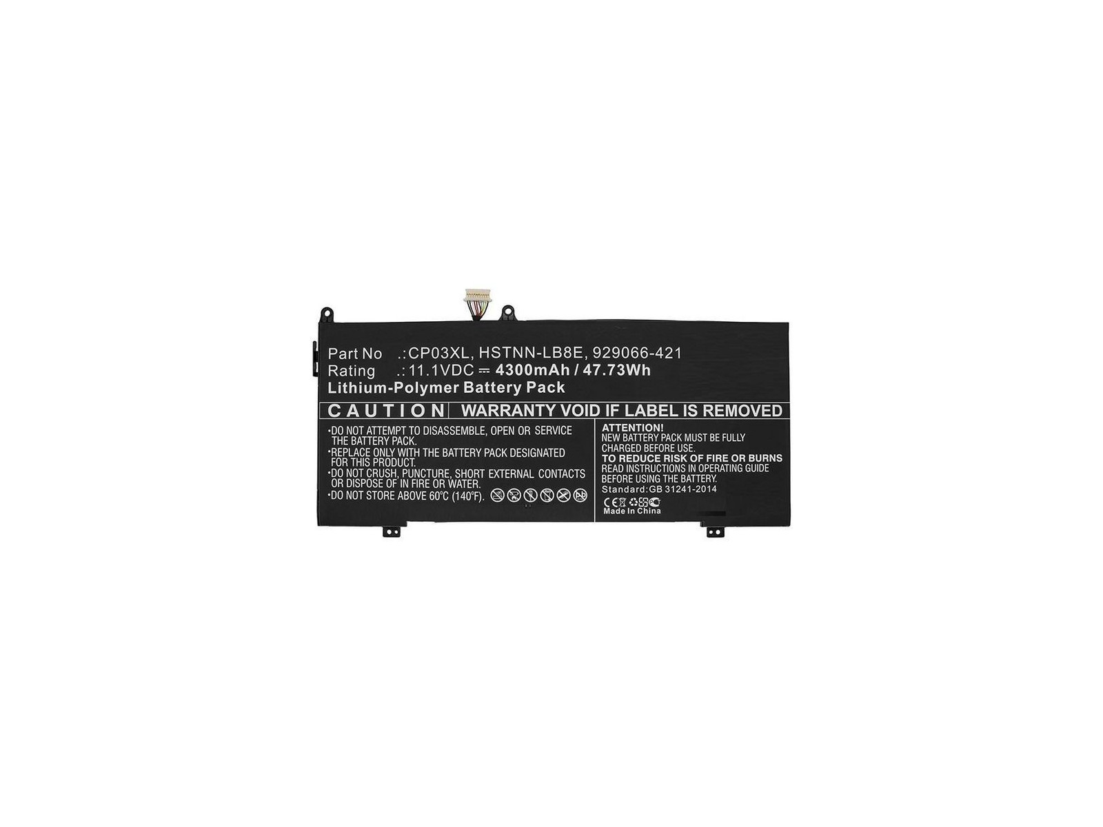 MBXHP-BA0176 CoreParts Laptop Batteria for HP 55,86Wh Li-Pol 11,4V 4900mAh Black - Spectre X360 13 Spectre 13 Spectre x360 13 Co MBXHP-BA0176 CoreParts Laptop Batteria for HP 55,86Wh Li-Pol 11,4V 4900mAh Black - Spectre X360 13 Spectre 13 Spectre x360 13 Co