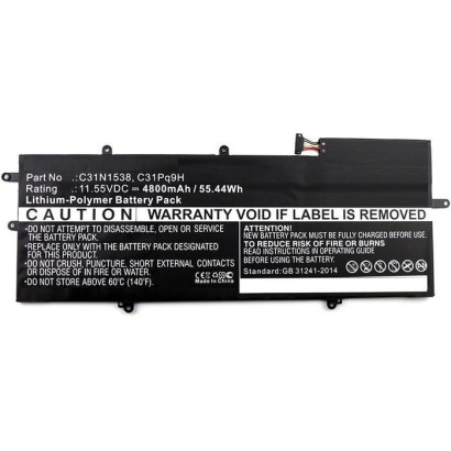 MBXAS-BA0023 CoreParts Laptop Batteria for Asus 55Wh Li-Pol 11.55V 4545mAh Black Q324UA UX360UA UX360UA-1A UX360UA-1B UX360UA-1C