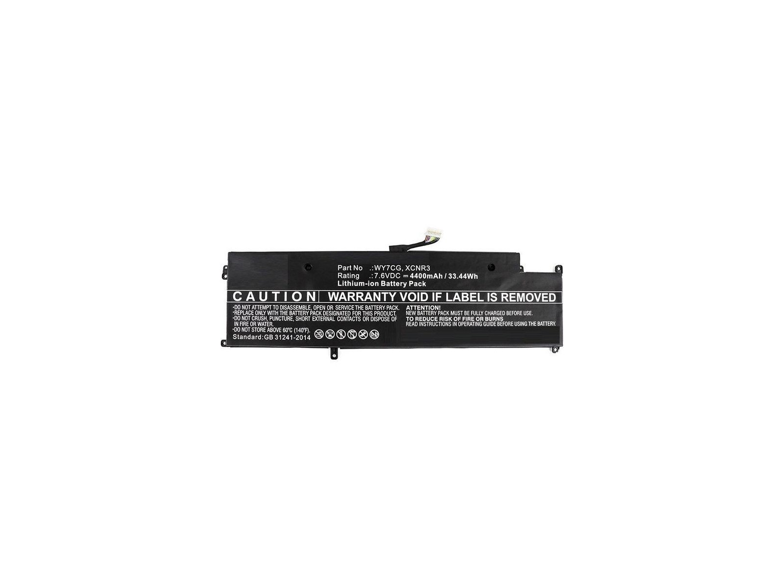 MBXDE-BA0074 CoreParts Laptop Batteria for Dell 33Wh Li-ion 7.6V 4400mAh Black Latitude 13 7370 WY7CG XCNR3 MH25J CV4PN MBXDE-BA0074 CoreParts Laptop Batteria for Dell 33Wh Li-ion 7.6V 4400mAh Black Latitude 13 7370 WY7CG XCNR3 MH25J CV4PN