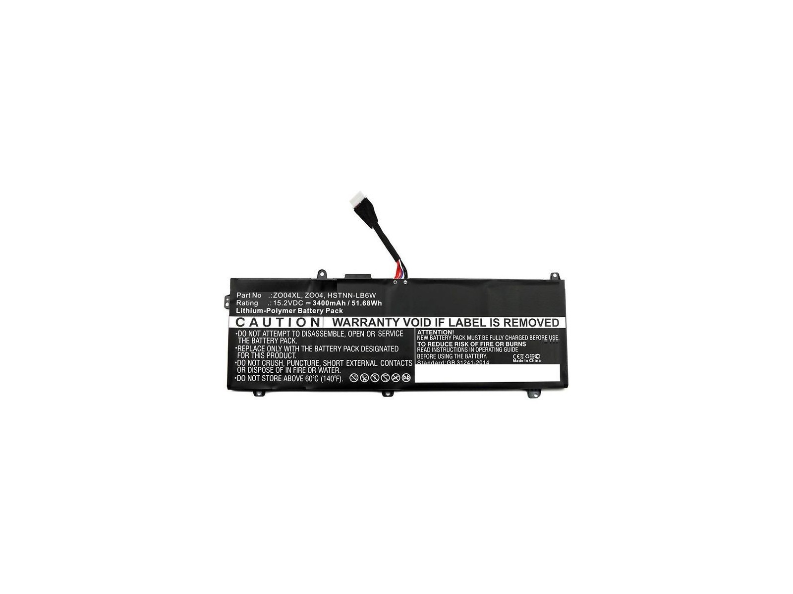 MBXHP-BA0109 CoreParts Laptop Batteria for HP 52Wh Li-Pol 15.2V 3400mAh Black Zbook Studio G3 808396-421 808450-001 808450-002 H MBXHP-BA0109 CoreParts Laptop Batteria for HP 52Wh Li-Pol 15.2V 3400mAh Black Zbook Studio G3 808396-421 808450-001 808450-002 H