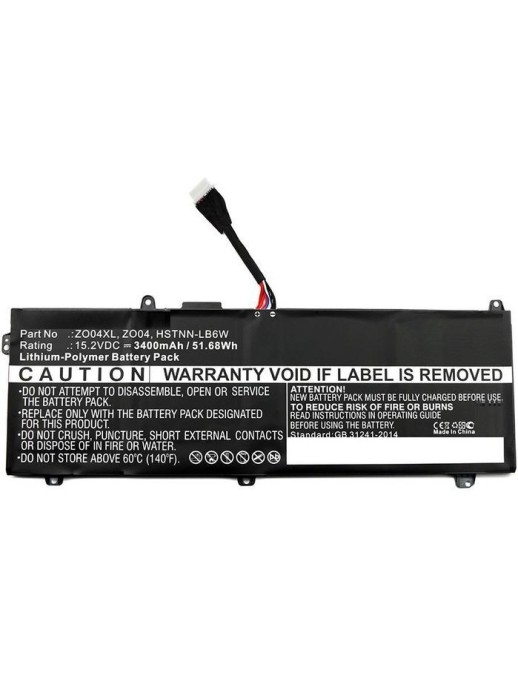 MBXHP-BA0109 CoreParts Laptop Batteria for HP 52Wh Li-Pol 15.2V 3400mAh Black Zbook Studio G3 808396-421 808450-001 808450-002 H