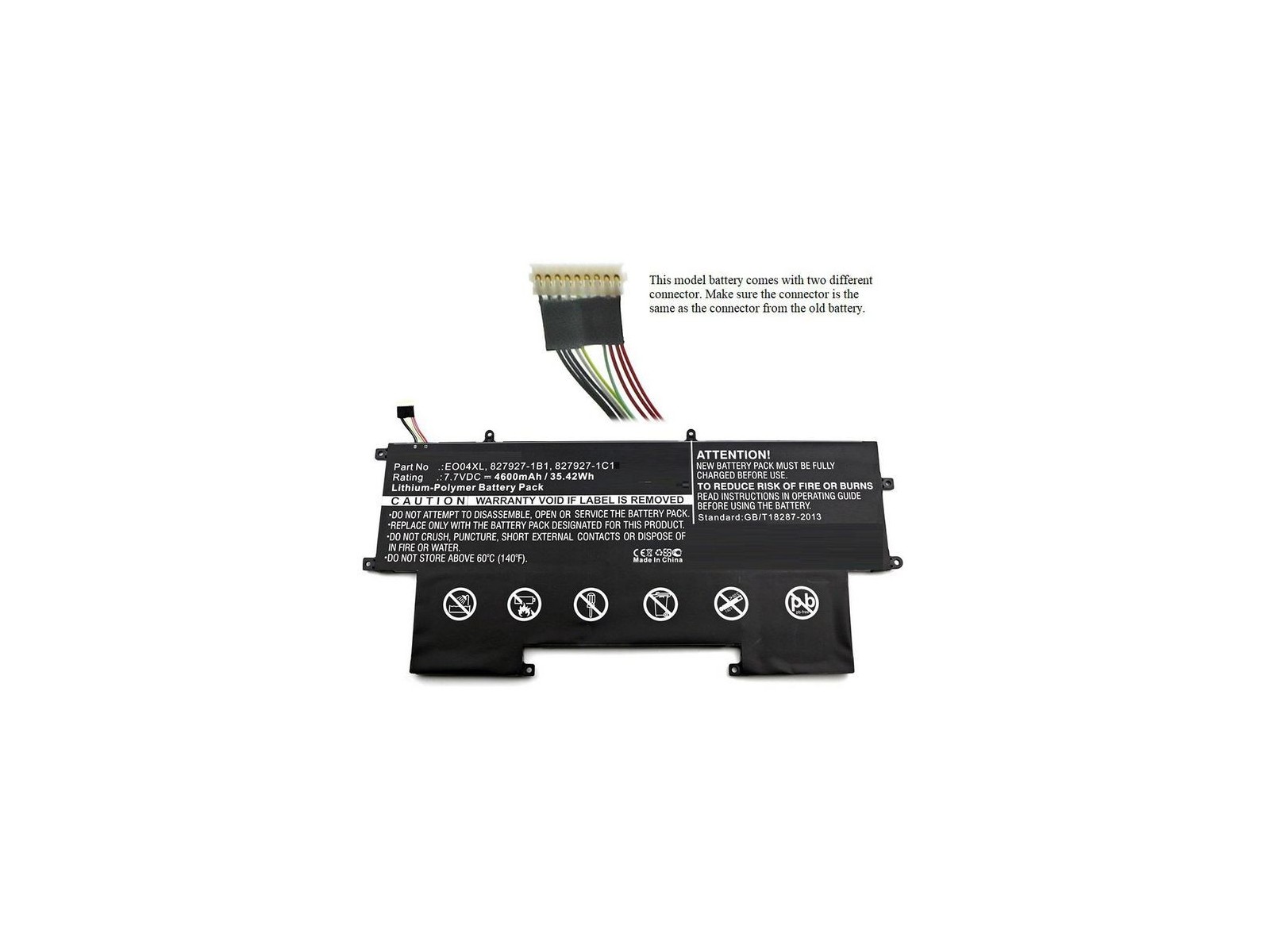 MBXHP-BA0095 CoreParts Laptop Batteria for HP 35Wh Li-Pol 7.7V 4600mAh Black EliteBook Folio G1 EliteBook Folio G1 Subnotebook 8 MBXHP-BA0095 CoreParts Laptop Batteria for HP 35Wh Li-Pol 7.7V 4600mAh Black EliteBook Folio G1 EliteBook Folio G1 Subnotebook 8