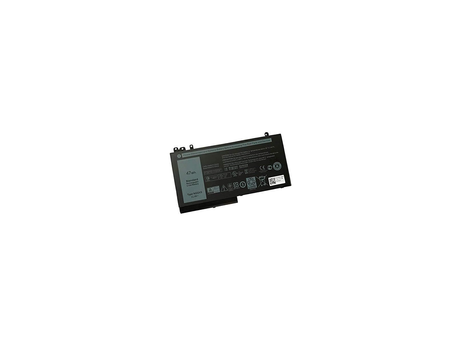 NGGX5 Dell Dell Batteria 47WHR 3 Cell Lithium Ion 0NGGX5 NGGX5 Dell Dell Batteria 47WHR 3 Cell Lithium Ion 0NGGX5