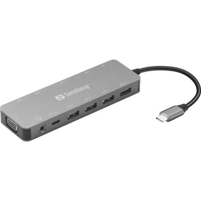136-45 Sandberg USB-C 13-in-1 Travel Dock