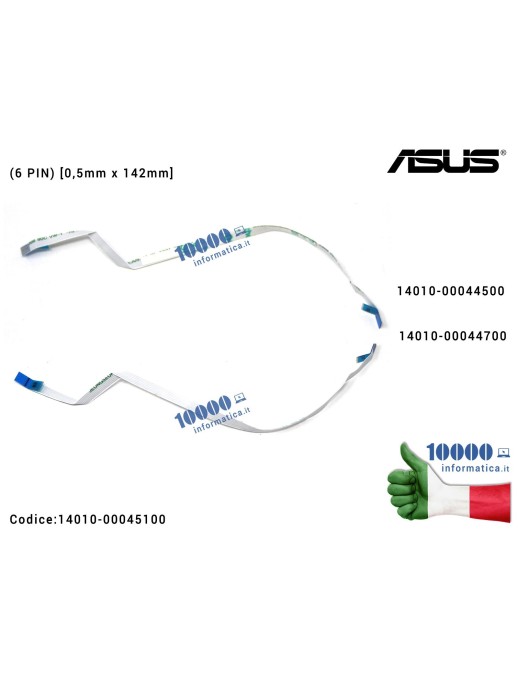 14010-00045100 Cavo Collegamento Accensione Power FFC (6 PIN) [0,5mm x 142mm] ASUS K56 K56C K56CA K56CB K56CM S550C S550CA S5...