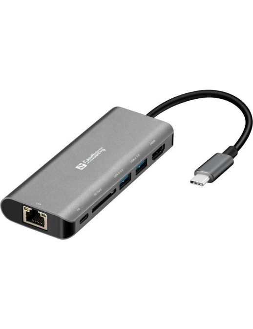 136-18 Sandberg USB-C Dock HDMI+LAN+SD+USB100W