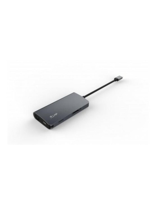 LMP-USBC-MDOCK-SG LMP USB-C mini Dock HDMI 3x USB 3.0 Ethernet SD/MicroSD USB-C charging Aluminium Housing Space gr