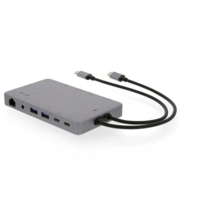 LMP-USBC-DDOCK2-SG LMP USB-C Display Dock 2 4K 12 Port 2x HDMI Mini-DP DP DVI VGA Eth. 2x USB 3.0 2x USB-C Aluminium Space Gray