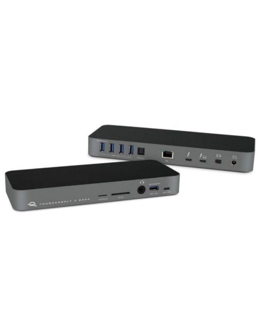 OWCTB3DK14PSGG OWC Thunderbolt 3 dock microSD SD 3.5mm USB 3.1 A USB 3.1 C Mini DP 1.2 RJ-45 S/PDIF 230x25x89 mm Space Gray