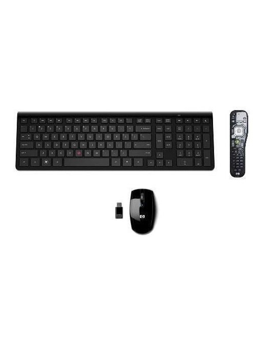 697353-061 HP RF Wireless Tastiera Keyboard Black + Mouse
