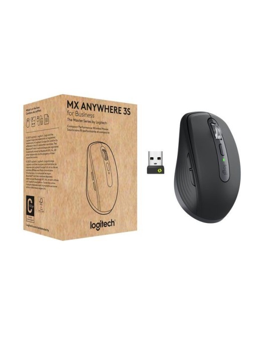 910-006958 Logitech MX Anywhere 3S for Business mouse Right-hand RF Wireless + Bluetooth Laser 8000 DPI