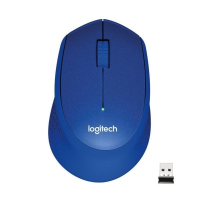 910-004910 Logitech M330 SILENT PLUS, RF Wireless, Alkaline, Blue