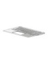 L96528-061 HP Tastiera Keyboard/top cover in ash silver finish (includes Tastiera Keyboard cable)