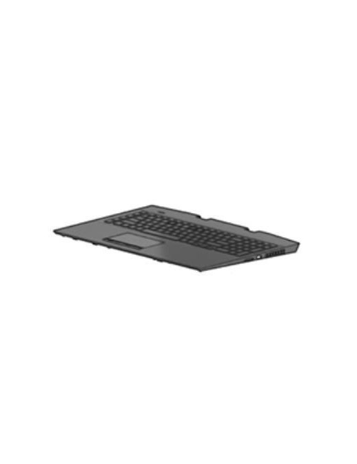 L57379-061 HP Tastiera Keyboard/top cover (includes acetate tape) For use models with 1-zone lighting (dragon red legend + red b