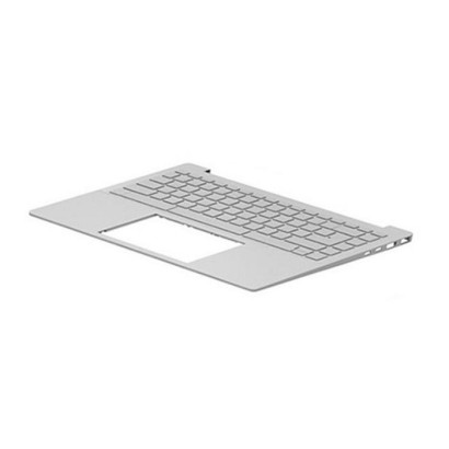 N60260-061 HP Laptop top cover with integrated Italian Tastiera Keyboard pink color compatible with select HP laptop models.
