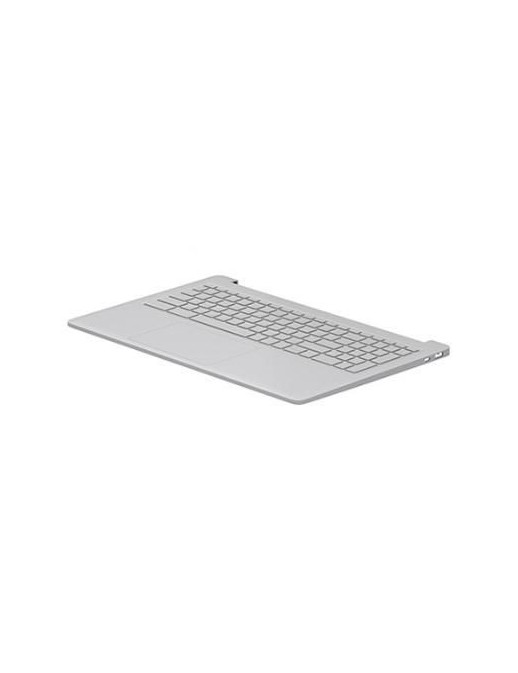 N45575-061 HP Top cover with integrated backlit Tastiera Keyboard designed for 15 W models featuring a natural silver finish and