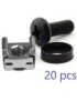 RAX106 Lanview by Logon M6 CAGE NUT SET AND MOUNTING SCREWS, 1set 20pcs RAX106