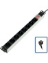 TUPS031 Lanview 19" rack mount power strip, 1U, 2m, 10A, with 8 x French Type E schuko socket TUPS031