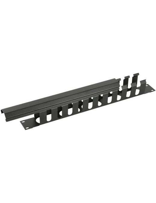 RAO400BL Lanview by Logon 1U 19" SLIDING COVER CABLE MANAGEMENT PANEL BLACK 19-25, RAO400BL