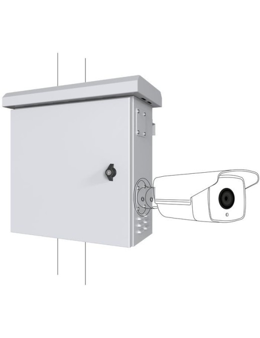 RCCTV006 Lanview by Logon Mini Classic Pole Mounted CCTV Cabinet For 4 cameras RCCTV006