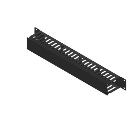 RAO400BL-24 Lanview by Logon 1U 19" SLIDING COVER CABLE MANAGEMENT PANEL BLACK 19-23, 19-19, RAO400BL