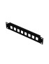 LKS675BL Lanview by Logon 1U 10" PATCH PANEL FOR KEYSTONE - 8-PORT UNEQUIPPED BLACK LKS675BL