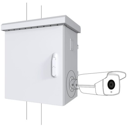 RCCTV004 Lanview by Logon Maxi Classic Pole Mounted CCTV Cabinet For 4 cameras RCCTV004