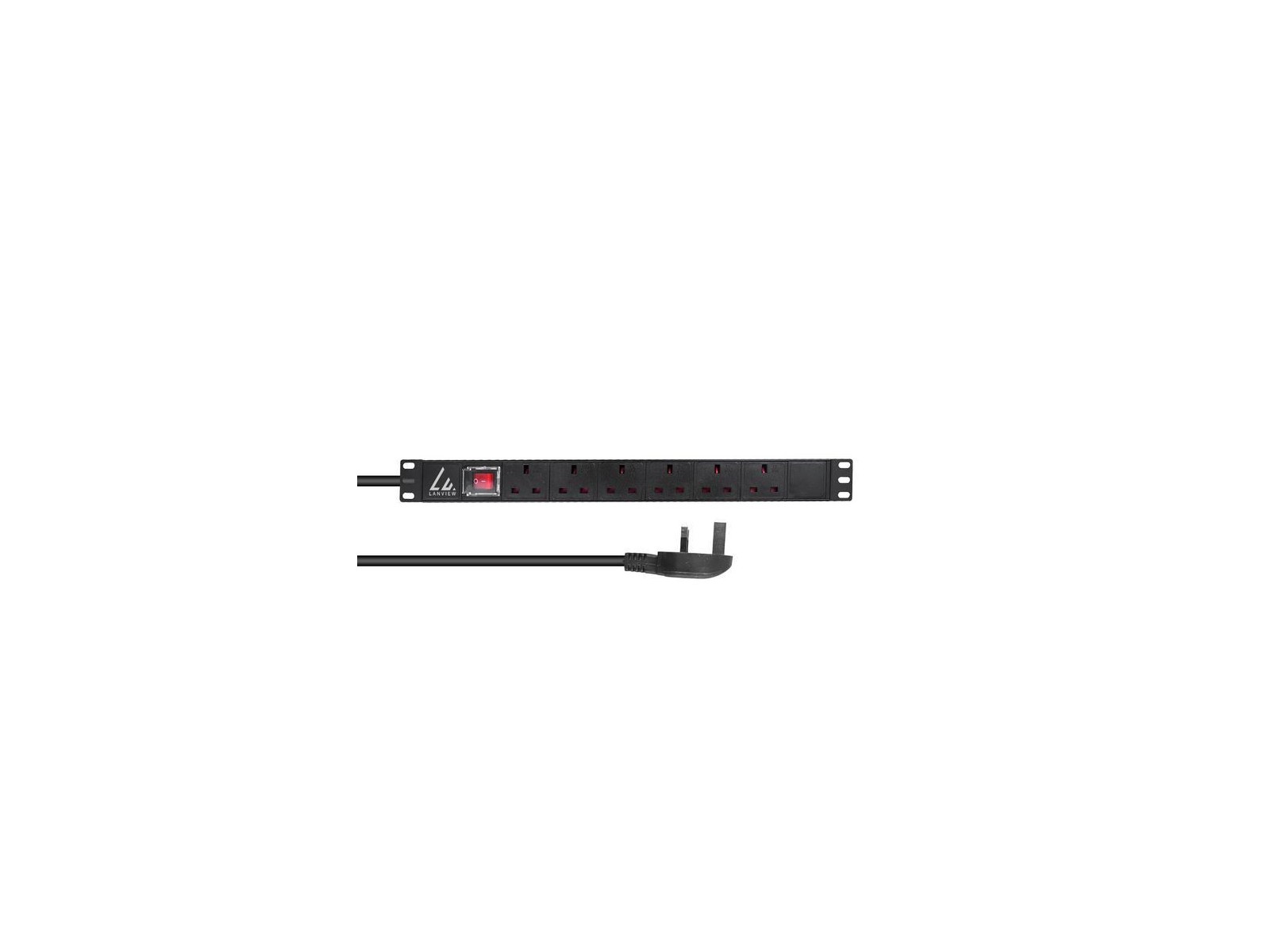 LVR-3MUK-SW-UK6 Lanview UK Rack mount 19" power strip, 3m, 1U 13A with 6 x UK sockets LVR-3MUK-SW-UK6 Lanview UK Rack mount 19" power strip, 3m, 1U 13A with 6 x UK sockets