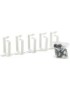 RAO120WH Lanview by Logon CABLE ORGANIZER HOOK SET, ALUMINUM 44x60mm, 5 PCS RAO120WH