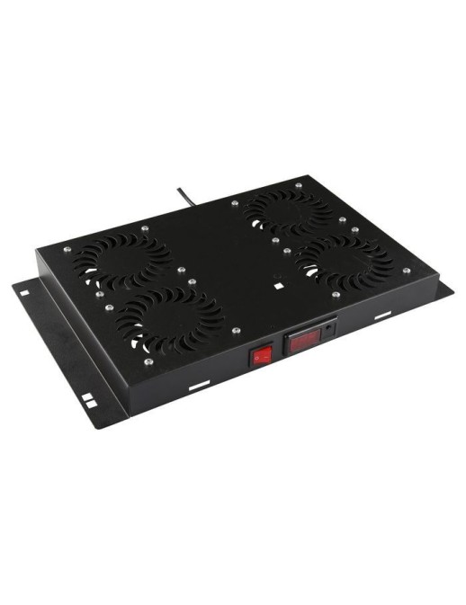 RAF210BL Lanview by Logon 4 FANS, DIGITAL THERMOSTAT CONTROLLED FAN MODULE BLACK RAF210BL